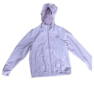 Vans Off The Wall Windbreaker Jacket Lilac‎ Purple Hooded Lightweight XL